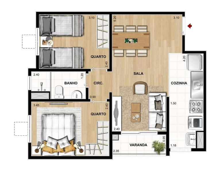 Apartamento para Venda em Rio De Janeiro / RJ no bairro Rocha - Rafael Aguiar Imóveis